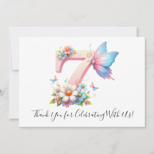 Beurre floral mou Septième anniversaire Merci (Devant)