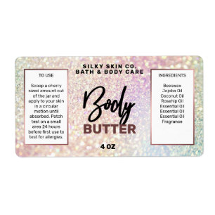 Beurre Holographique Sparkly Étiquettes