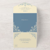 Beurre Jaune Élégant tout en un mariage Invitation (Dehors)