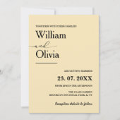 Beurre Jaune Faire-part de mariage Fleur sauvage (Devant)