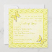 Beurre jaune Floral 10e anniversaire Invitation (Dos)