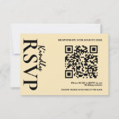 Beurre jaune Mariage QR Code RSVP (Devant)