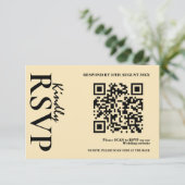 Beurre jaune Mariage QR Code RSVP (Debout devant)