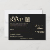 Beurre jaune Mariage QR Code RSVP (Dos)