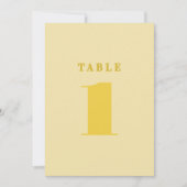 Beurre Jaune Numéro de table simple (Devant)