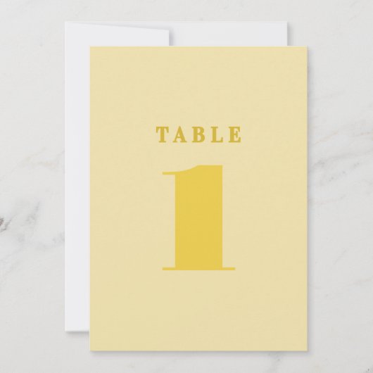 Beurre Jaune Numéro de table simple (Devant)