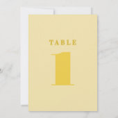 Beurre Jaune Numéro de table simple (Dos)