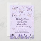 Beurre Lilac Bébé Fille Douche Invitation (Devant)