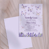 Beurre Lilac Bébé Fille Douche Invitation