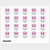 Beurre mignon Baby shower rose Étiquettes Stickers (Feuille)