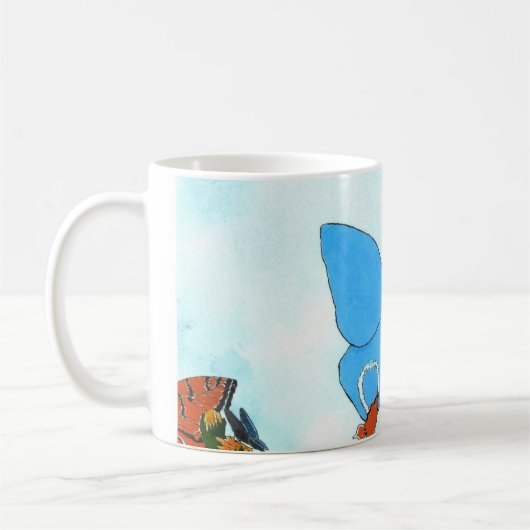 Beurre mignon Collage & Mug Fleur sauvage (Gauche)