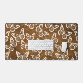 Beurre mignon Élégant Motif chic Brown blanc (Clavier et souris)