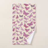 Beurre mignonne rose Motif sur le beige (Serviette à main)
