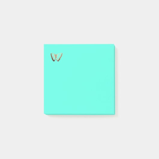 Beurre mûr design brillant Turquoise Post-it Notes (Devant)