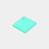Beurre mûr design brillant Turquoise Post-it Notes (Incliné)