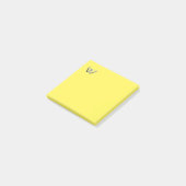 Beurre mûr design jaune clair Post-it Notes (Incliné)