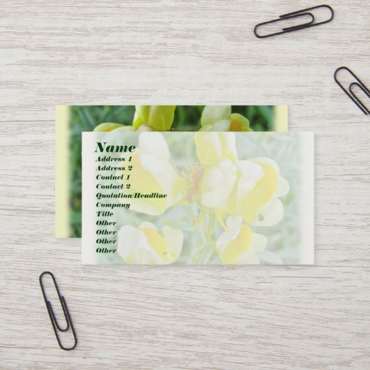 Beurre 'n OE Carte de visite Fleur sauvage (Devant/Arrière en situation)