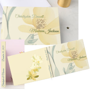 Beurre pâle Jaune Doux Bleu Mariage Floral