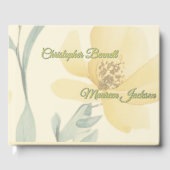 Beurre pâle Jaune Doux Bleu Mariage Floral (Recto)