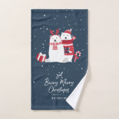 Beurre polaire Joyeux Motif de Noël ID851 (Serviette à main)