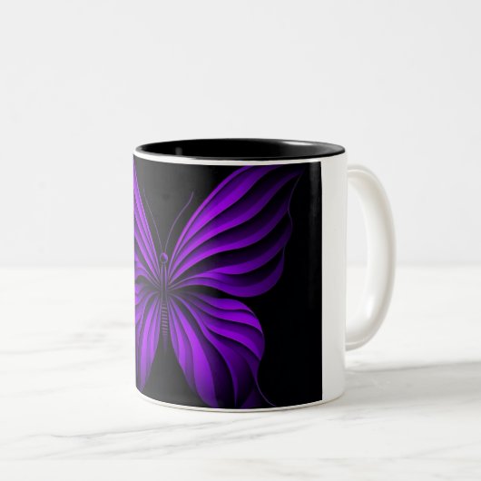 Beurre pourpre Mug à deux tons (Devant droit)