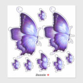 Beurre pourpre Sticker décoratif en vinyle personn (Feuille)