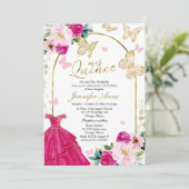 Beurre Quince Invitations Bilingue Rose Chaud (Debout devant)