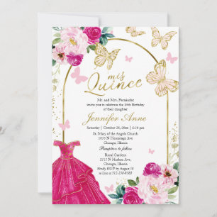 Beurre Quince Invitations Bilingue Rose Chaud