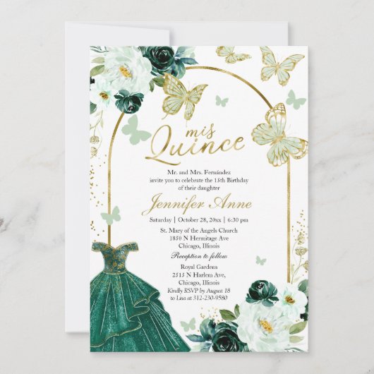 Beurre Quince Invitations bilingues (Devant)