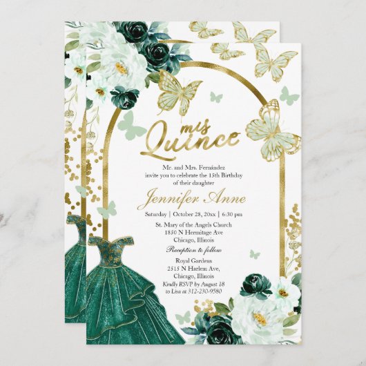 Beurre Quince Invitations bilingues (Devant / Derrière)