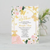 Beurre Quince Invitations Blush Floral (Debout devant)