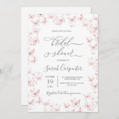 Beurre rose Invitation à la douche nuptiale (Devant / Derrière)