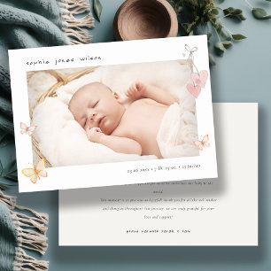 Beurre rose mignon Faire-part de naissance photo