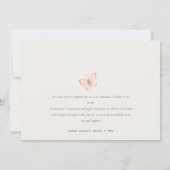 Beurre rose mignon Faire-part de naissance photo (Dos)