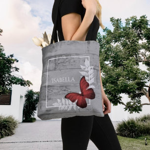 Beurre rouge Sac fourre-tout personnalisé rustique