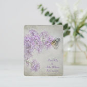 Beurre sur Lilacs invitation de mariage (Debout devant)