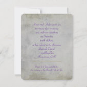 Beurre sur Lilacs invitation de mariage (Dos)