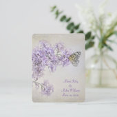Beurre sur Lilacs invitation de mariage (Debout devant)