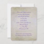 Beurre sur Lilacs invitation de mariage (Dos)