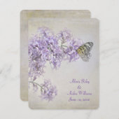 Beurre sur Lilacs invitation de mariage (Devant / Derrière)