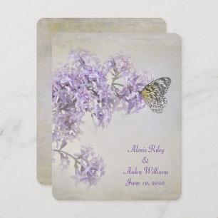 Beurre sur Lilacs invitation de mariage