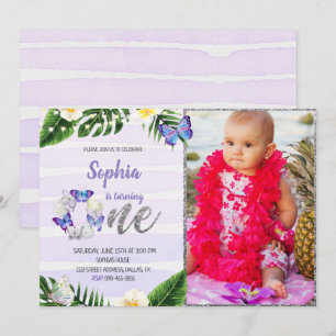 Beurre Tropical Invitation Anniversaire Avec Photo