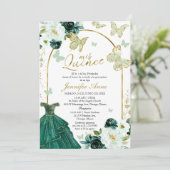 Beurre vert espagnol Quinceanera Invitations (Debout devant)