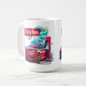 Beurs Crash & Burn, EV Elon Musk bijv. Koffiemok (Voorkant links)