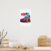 Beurs Crash & Burn, EV Elon Musk bijv. Poster (Keuken)