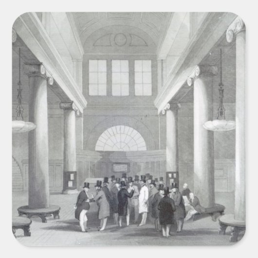 Beurs Vierkante Sticker (Voorkant)