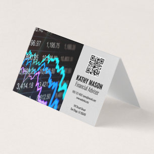 beursgrafiek   Finance Logo QR-code Visitekaartjes