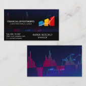 beursgrafiek | fintech visitekaartje (Voorkant / Achterkant)