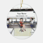 Beursmakelaar - Vrouw Keramisch Ornament (Links)