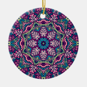 Bevallig kleurrijk mandala naadloos patroon kerami keramisch ornament